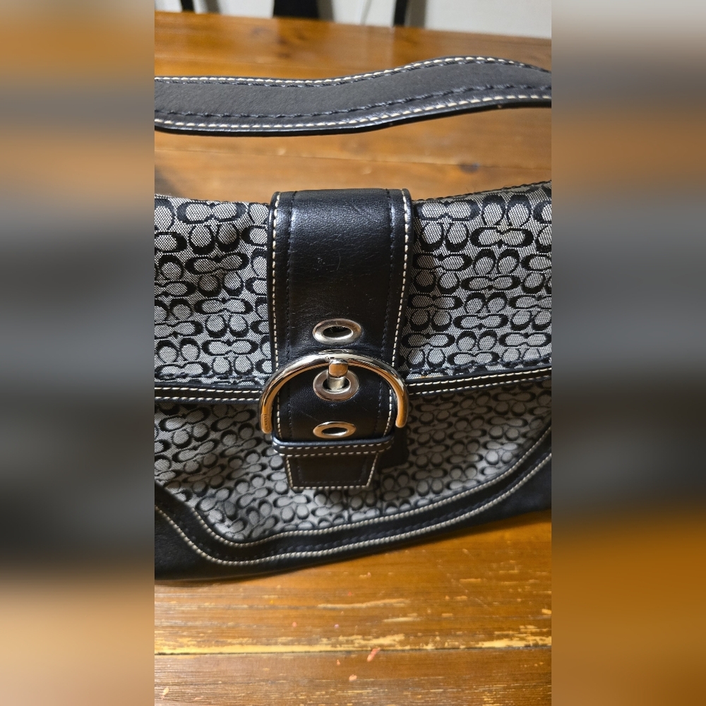 COACH Vintage Coach Soho Jacquard Canvas Shoulder Bag - Picture 15 of 17